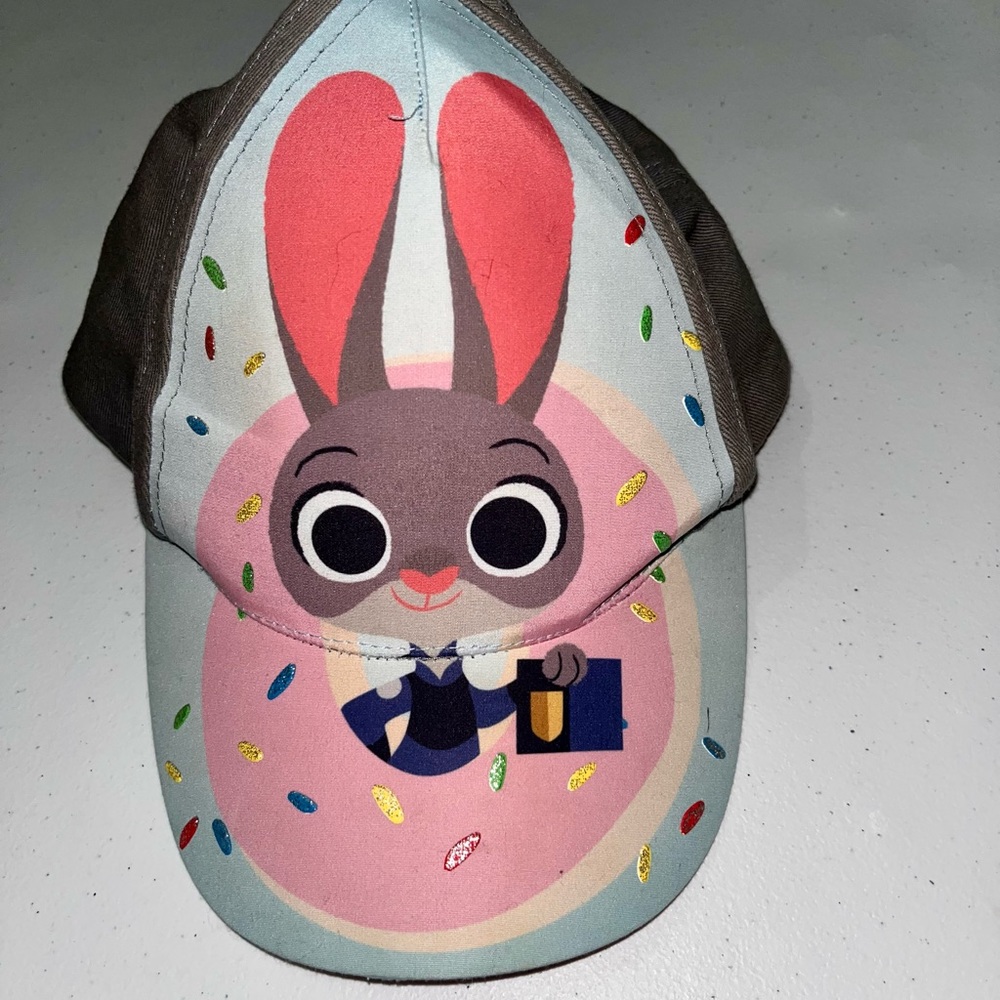 Disney Zootopia Kids Baseball Hat with Judy Hopps Design - Pink and Gray